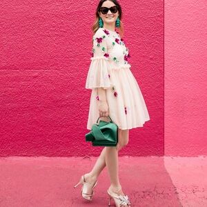 ASOS Floral Embellishment sequin pink  Dress